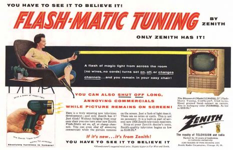 Zenith remote-control ad (1956).