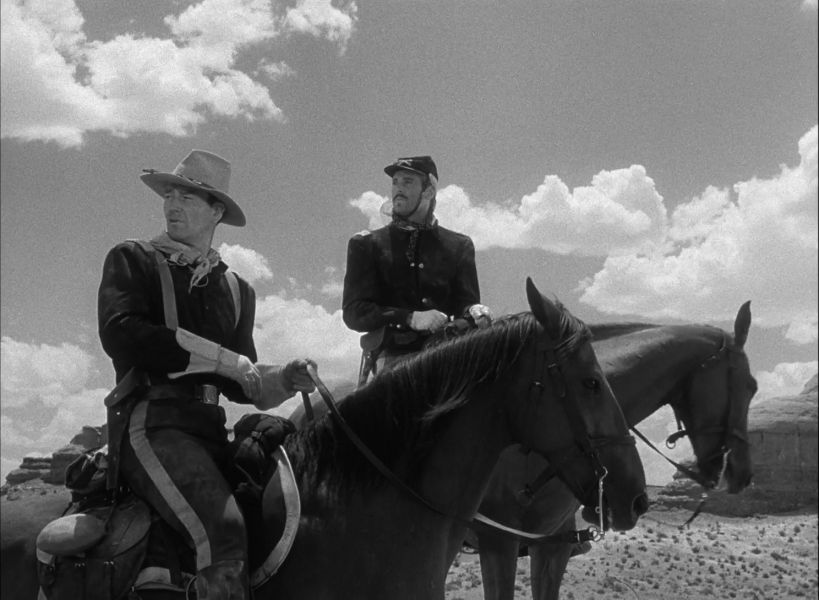 John Wayne and Henry Fonda in Fort Apache