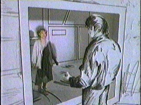 Screen shot from A-Ha's Take on Me.